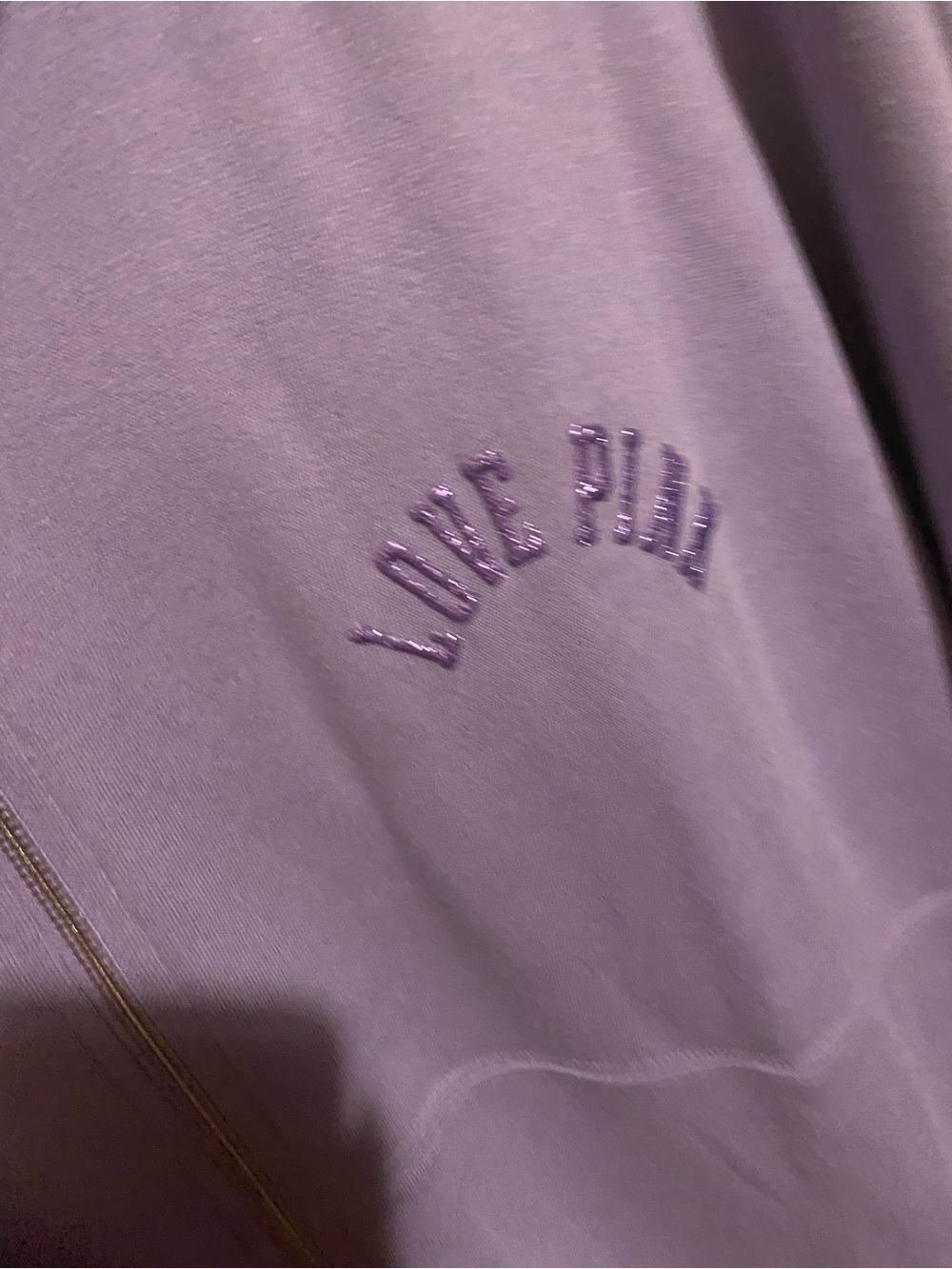 PINK Victoria's Secret Lavender Zip-Up Sweatshirt - Picture 4 of 4